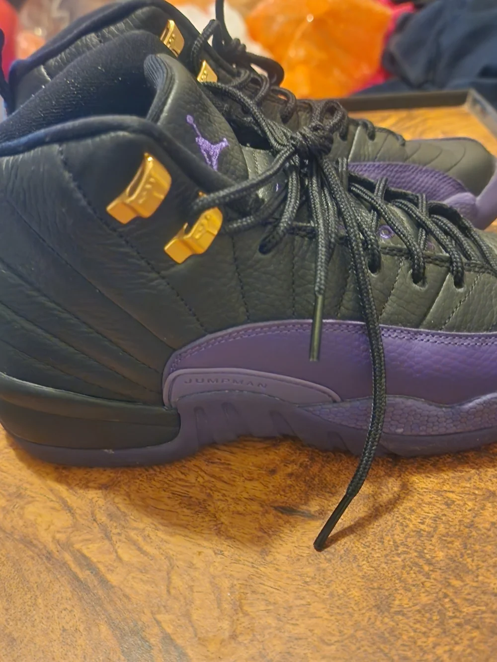 Jordan Black and Purple Retro Men's Basketball Sneakers
